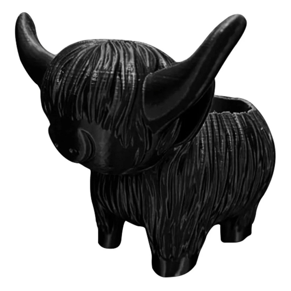 Resin black bull plant holder‎ decor